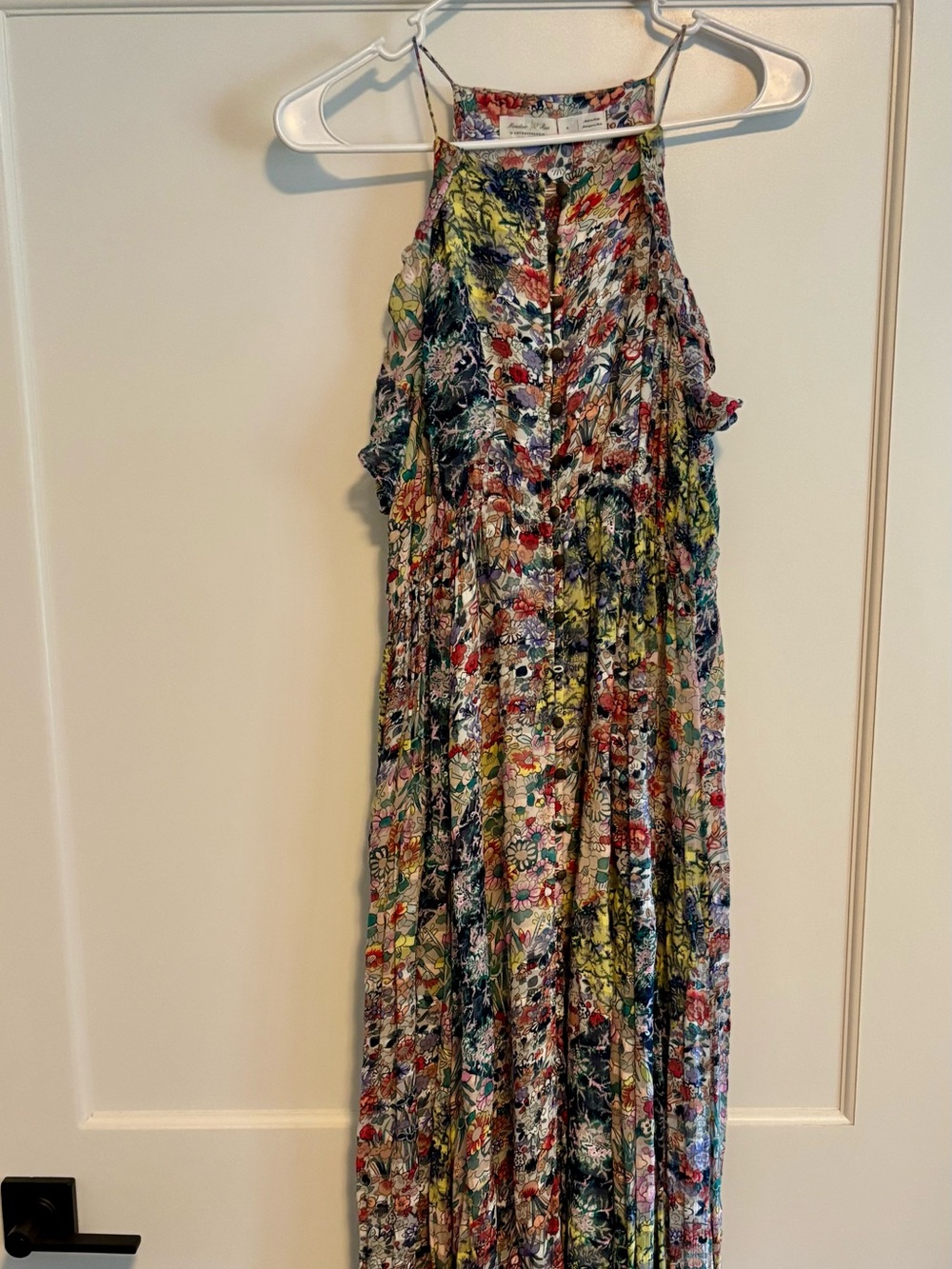 Anthropologie Floral Maxi Dress in Multicolor Garden Print